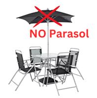 Atlantic 4 Seater Garden Furniture Set - Table and Chairs Patio Set - No Parasol