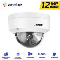 ANNKE 12MP Color PoE CCTV IP Security Camera Audio Mic AI Human Detection IK08