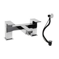 Bath Tap Set Shower Mixer Hose & Handheld Head Brass Filler Bathroom Minimalist