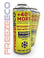 FreezeECO R1234YF Aircon Top Up Refrigerant Gas with Oil (400ml) - AC Refill