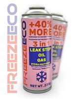 FreezeECO R12/R134a 3-in-1 LeakStop + Oil + Gas Aircon Top Up (400ml) -AC Refill