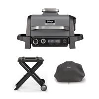 Ninja Woodfire Electric BBQ Grill Smoker + Stand + Cover [OG701UK]
