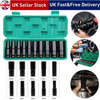 10PCS/Set Deep Impact Socket 1/2 Drive Long Reach Thin Wall Sockets 8-24mm UK