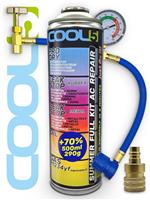 COOL5 R1234YF 5-in-1 Aircon Top Up + Hose + Adapter (500ml) - AC Refill Bundle!