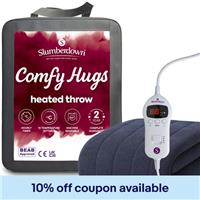 Slumberdown Heated Throw Blanket in Blue Soft Fleece