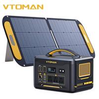 VTOMAN Jump 1500X Portable Power Station with 110W Solar Panel for Camping, Home
