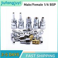 18p Air Line Hose Fittings Couplings Quick Release Connector Male/Female 1/4 BSP