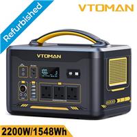 VTOMAN JUMP2200 Portable Power Station 2200W/1548Wh Solar Power Generator Trip.