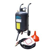 Portable Sand Blaster Shot Blasting With Gun Water Trap Mobile Wheels 38L Grey