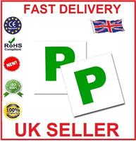 2 x MAGNETIC PASSED PASS NEW DRIVER GREEN P PLATE PLATES FOR CAR VEHICLE CHEAP