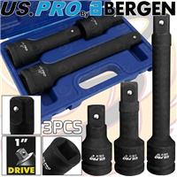 BERGEN 1" INCH Drive IMPACT Extension Bar Set 4-6-10" Long Reach 1"Dr Extensions