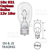 10 x 921 High Level Brake Light Bulb 955 Capless Wedge Car Bulbs 12v 16w 35mm