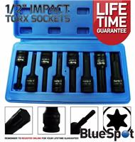 IMPACT TORX BIT Socket Set 1/2 Dr Impact Star Keys T30 To T80 8pc TX 1/2 Drive