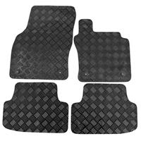 Fits Skoda Octavia Car Mats Tailored Rubber Mk3 2013 to 2019 4pc Black Floor Set