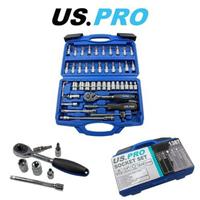 US PRO 46 Piece 1/4" DR Metric Socket & Bit Set 1387