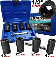 US.PRO Locking Wheel Nut Remover Impact Twist Socket Set Nut Bolt Stud Extractor