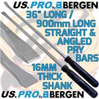 US PRO Pry Bar 36" Extra Long Straight & Angled Hammer Through Jemmy HEAVY DUTY