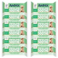 Andrex Hygiene Wipes Fresh & Soothe Aloe Enriched 12 Pack of 36 Flushable Wipes