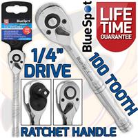 1/4 Drive 100T Tooth Quick Release Ratchet Handle 1/4Dr 100Tooth Socket Wrench
