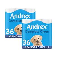 Andrex Toilet Rolls x72 Classic Clean Fragrance-Free 2 Ply Toilet Paper