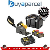 Dewalt DCS520T2 54v XR FLEXVOLT Cordless Plunge Saw 165mm - 2 x 6.0ah Batteries