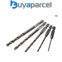 Faithfull Quick Change Impact Rated Drill Bits 2 - 6mm FAIQCSET5 XMS24COBSET