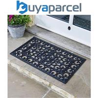 Smart Garden Rubber Victorian Cast Iron Style Door Mat Black Outdoor Doormat