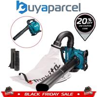 Makita DUB363ZV Twin LXT 18v / 36v Brushless Leaf Blower Mulcher Vacuum + Bag