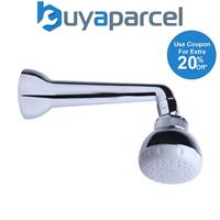 Chrome Commercial Anti Vandal Fixed Shower Head Rub Clean with Wall Arm Outlet