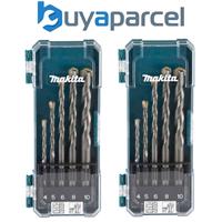 Makita D-72877 5 Piece Straight Shank TCT Masonry Drill Bit Set 4 5 6 8 10mm x 2