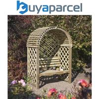 Rowlinson Victoria Arbour Wooden Timber Garden Seat Bench Trellis