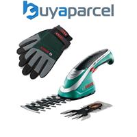 Bosch ISIO 3 III Cordless Shrub Grass Shear Hedge Cutter Multi Tool Set & Gloves