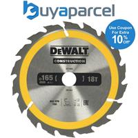 DeWALT DT1933 Cordless Construction Cordless Circular Saw Blade 165 x 20mm x 18T