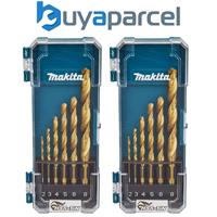 Makita D-72833 6 Piece HSS TiN Metal Steel Drill Bit Set 2 3 4 5 6 8mm Bits x 2