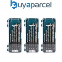 Makita D-72877 5 Piece Straight Shank TCT Masonry Drill Bit Set 4 5 6 8 10mm x 3