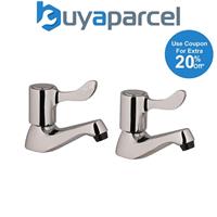 Pro Tap Lever Bath Pillar Taps 298626CP Chrome Plated
