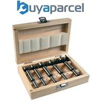 Makita D-47363 5 Piece Forstner Wood Drill Bit Set In Wooden Case 15 20 25 30 35