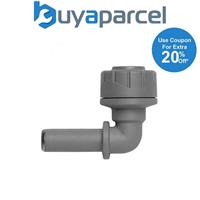 Polypipe PolyPlumb PB1010 10mm Spigot Elbow 90 Degree - Grey Single