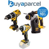 Dewalt DCK368 18v XR Brushless Kit - DCD796 Drill DCF887 Impact DCH273 SDS Bare
