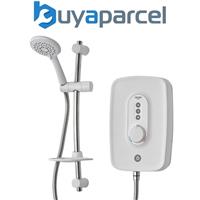 Triton Danzi White 8.5kW Electric Shower + Riser Rail RP Perea Aquasurge Opal 3