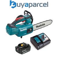 Makita DUC254 18v LXT Cordless Brushless 25cm Chainsaw Top Handle 1 x 6.0ah