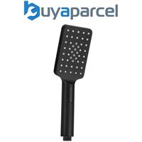 Black 3 Mode Square Shower Head Rub Clean Faceplate 84mm - Fits Triton Mira