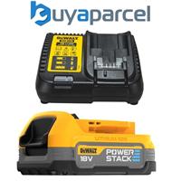 DeWalt 18v Compact Powerstack Battery & Charger Starter Set DCB115 + DCBP034