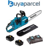 Makita DUC405CT2 Twin 18v / 36v LXT Brushless Chainsaw 400mm 2x 5.0ah