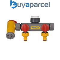 Hozelock 2250 Flowmax 3-Way Hose Tap Connector With Watering Can Rapid Filler