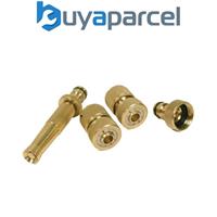 4 Piece Brass Hose End Pipe Tap Connector Nozzle & Fittings Kit Set Accessories
