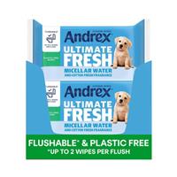 Andrex Washlets Confident Clean Biodegradable & Flushable Toilet Wipes, 12 Pack