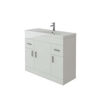 Basin Vanity Cabinet Free Standing White Sink Furniture Sobek Bath 1000mm