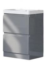 Bathroom Cabinet Vanity Unit Sink Basin Storage Drawer 600 mm Grey Furniture