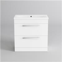 Bathroom Cabinet Vanity Unit Sink Basin Storage Cupboard White 800mm Furniture